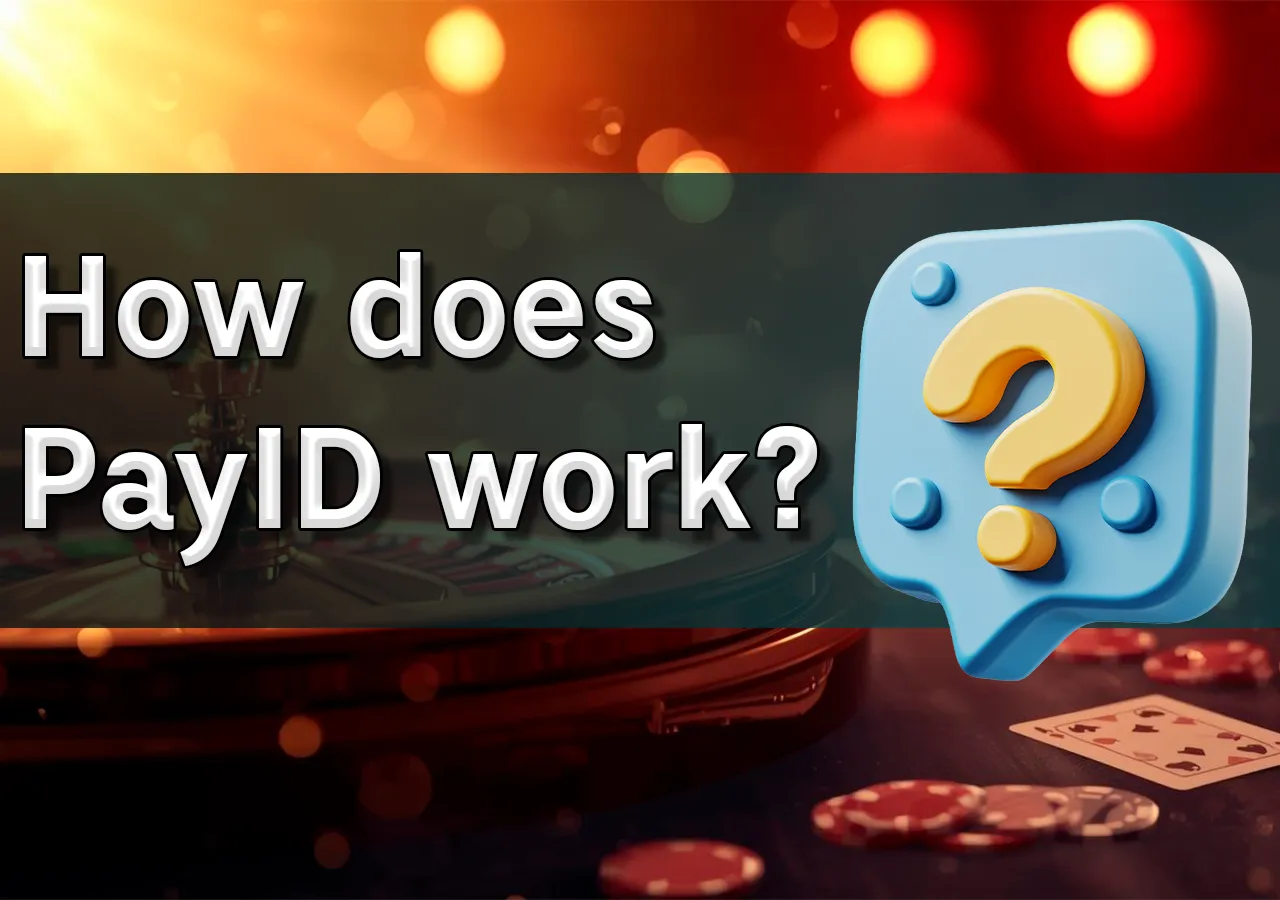 Visual guide on how PayID works for online pokies deposits in Australian casinos with step-by-step 3D icons.